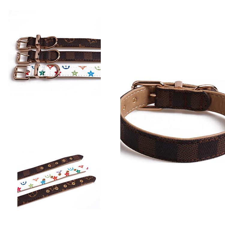 High quality classic figure luxury PU pet collar dog collar