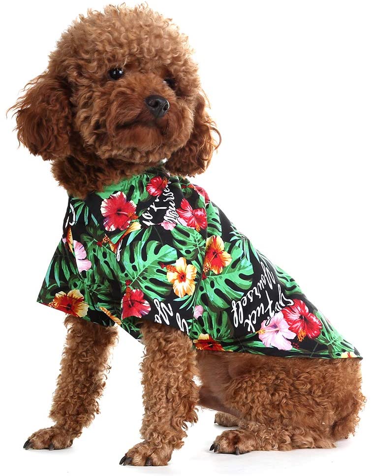 Hawaiian Pet Dog Polo T Shirts Cute Puppy Cats Cool Summer Custom Print t Shirt for Dog