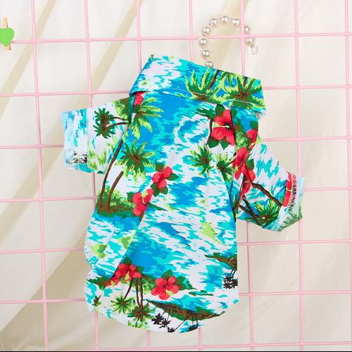 Hawaii Fashionable Wholesale dog Clothes Hawaiian Print Dog Shirt For Summer day