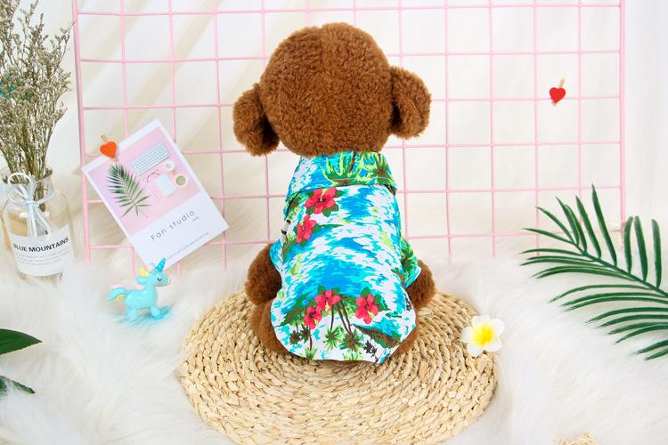 Hawaii Fashionable Wholesale dog Clothes Hawaiian Print Dog Shirt For Summer day