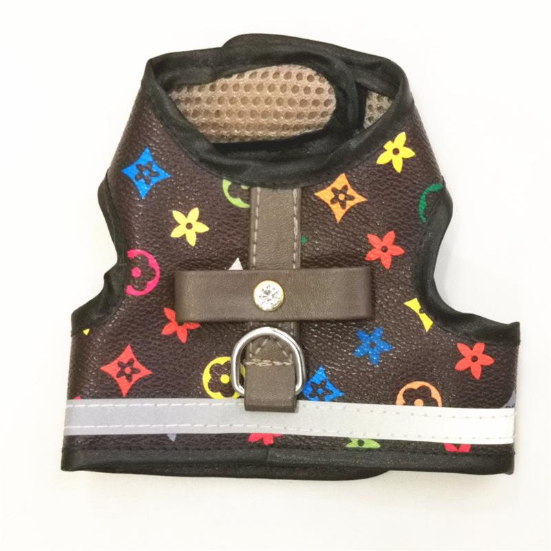 JXANRY Fashion Leather Cat Dog Clothes Pet Chest Traction Dog Clothing Vest Pet Supplies Wholesale