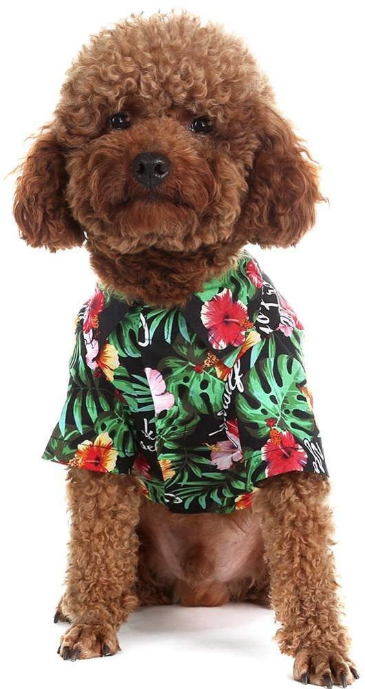 Hawaiian Pet Dog Polo T Shirts Cute Puppy Cats Cool Summer Custom Print t Shirt for Dog