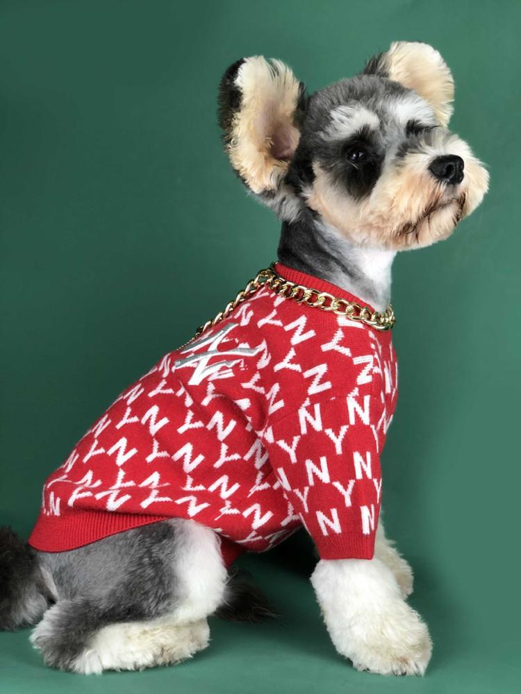 dog luxury shirt Sweater pet clothes coat popular logo famous brand